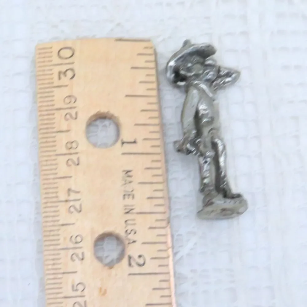 Vintage Pewter Cowboy Figurine Frustrated Cowboy Western Decor Miniature Statue
